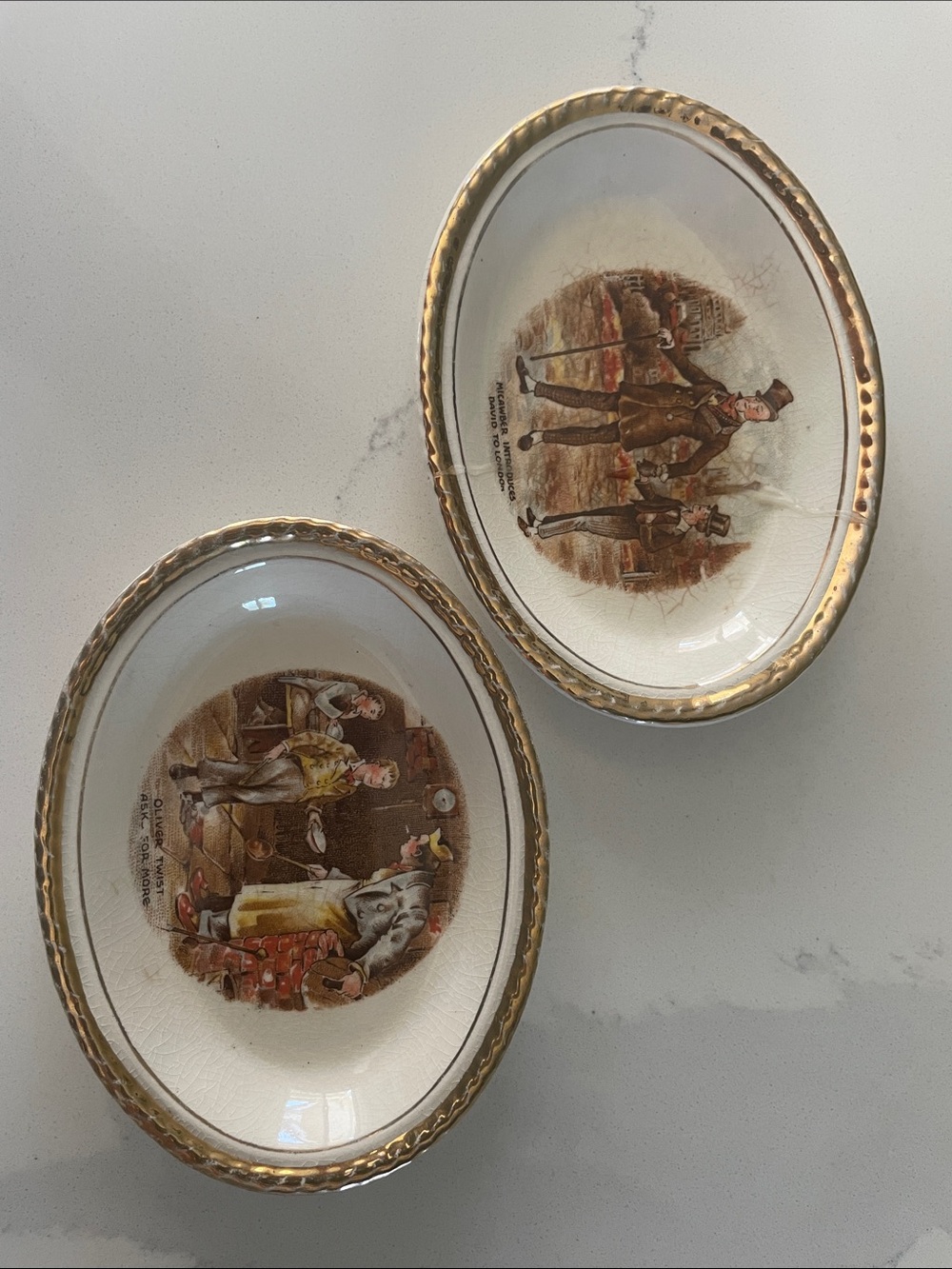 Vintage Sandland ware / 2 trinket plates